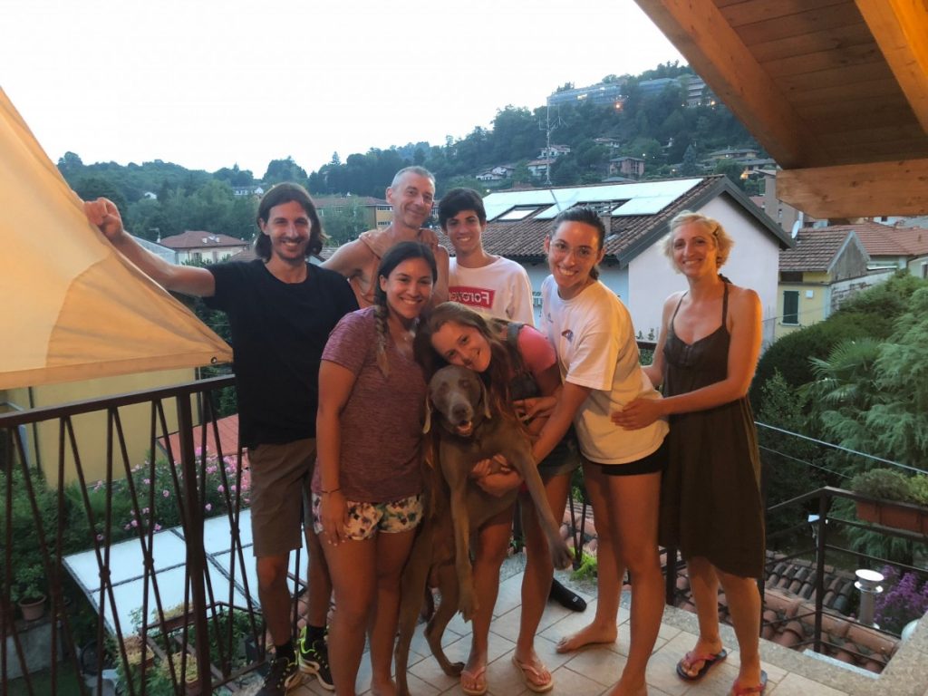 Brynn Trevizo with her host and tutoring family