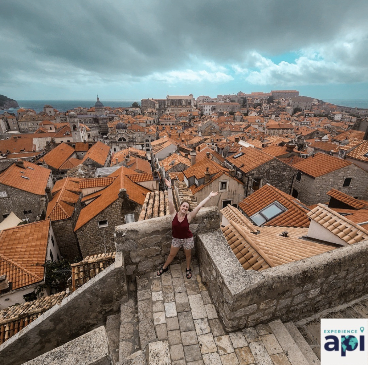 student enjoying her experience abroad