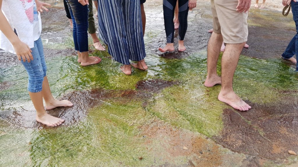 Feet in Al Ain hot spring