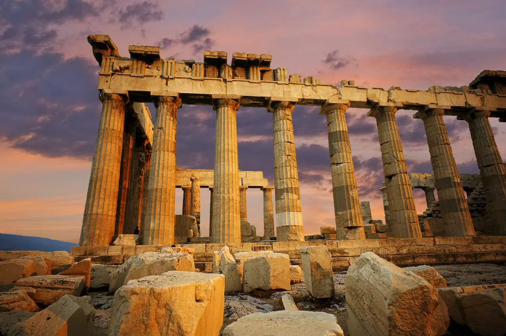 Parthenon at sunset